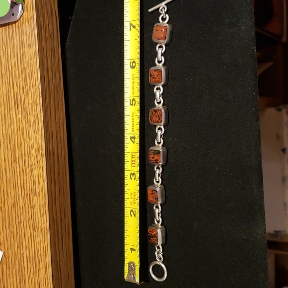 Silver & Tansinite bracelet euc - Picture 3 of 3